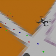 Competition simulator running the baseline solution (based on the Simulink Support Package for Parrot Minidrones)