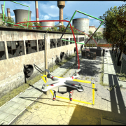 Screenshot of the actual game, where the drone is controlled in the same way.